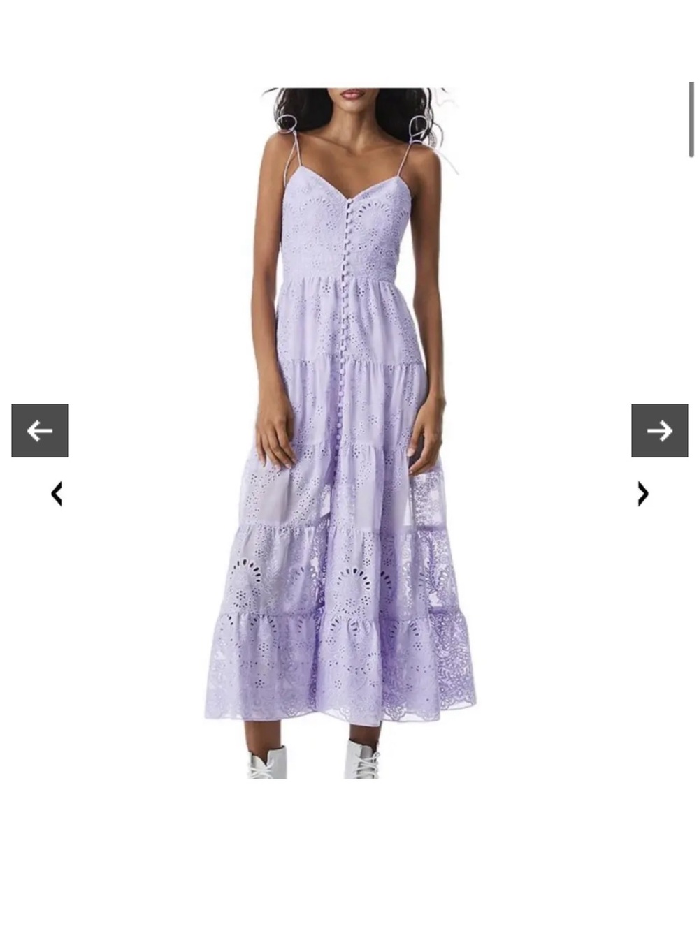 🌸 ALICE + OLIVIA Shanti Tiered Dress  Lavender Size 12 | Luxury Spring Occasion